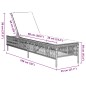 vidaXL Sonnenliege mit Auflage Schwarz Poly-Rattan vidaXL Sonnenliege mit Auflage Schwarz Poly-Rattan