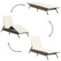 vidaXL Sonnenliege mit Auflage Braun Poly Rattan vidaXL Sonnenliege mit Auflage Braun Poly Rattan