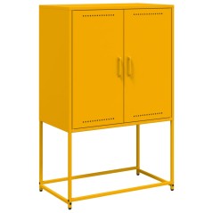 vidaXL Highboard Senfgelb 68,5x38,5x107 cm Stahl