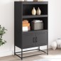vidaXL Highboard Schwarz 68,5x38,5x123,5 cm Stahl vidaXL Highboard Schwarz 68,5x38,5x123,5 cm Stahl