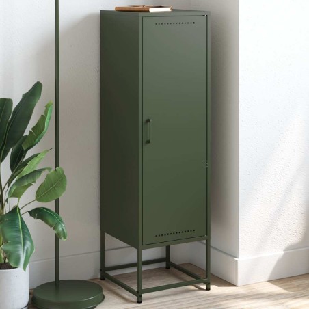 vidaXL Highboard Olivgrün 36x39x123 cm Stahl