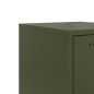 vidaXL Highboard Olivgrün 36x39x123 cm Stahl vidaXL Highboard Olivgrün 36x39x123 cm Stahl