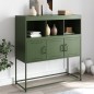vidaXL Sideboard Olivgrün 100,5x39x107 cm Stahl vidaXL Sideboard Olivgrün 100,5x39x107 cm Stahl