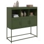 vidaXL Sideboard Olivgrün 100,5x39x107 cm Stahl vidaXL Sideboard Olivgrün 100,5x39x107 cm Stahl