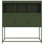 vidaXL Sideboard Olivgrün 100,5x39x107 cm Stahl vidaXL Sideboard Olivgrün 100,5x39x107 cm Stahl