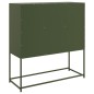 vidaXL Sideboard Olivgrün 100,5x39x107 cm Stahl vidaXL Sideboard Olivgrün 100,5x39x107 cm Stahl
