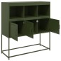 vidaXL Sideboard Olivgrün 100,5x39x107 cm Stahl vidaXL Sideboard Olivgrün 100,5x39x107 cm Stahl