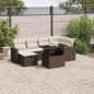 vidaXL 7-tlg. Garten-Sofagarnitur mit Kissen Braun Poly Rattan vidaXL 7-tlg. Garten-Sofagarnitur mit Kissen Braun Poly Rattan