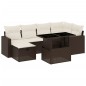 vidaXL 7-tlg. Garten-Sofagarnitur mit Kissen Braun Poly Rattan vidaXL 7-tlg. Garten-Sofagarnitur mit Kissen Braun Poly Rattan