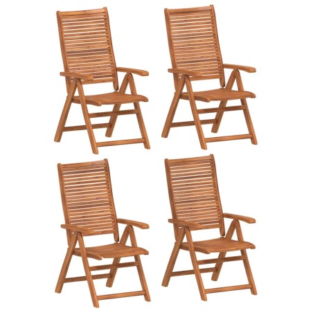 vidaXL Gartenstühle 4 Stk. Verstellbar 56x72x107 cm Massivholz Akazie