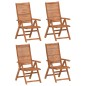 vidaXL Gartenstühle 4 Stk. Verstellbar 56x72x107 cm Massivholz Akazie vidaXL Gartenstühle 4 Stk. Verstellbar 56x72x107 cm Massivholz Akazie