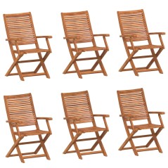 vidaXL Gartenstühle 6 Stk. Klappbar 57x66x95 cm Massivholz Akazie