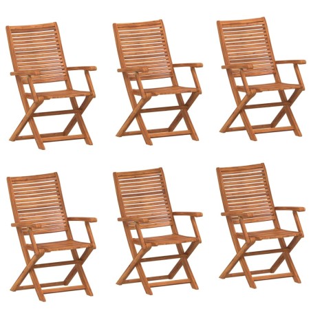 vidaXL Gartenstühle 6 Stk. Klappbar 57x66x95 cm Massivholz Akazie
