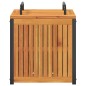vidaXL Gartenbox 45x45x45/53 cm Massivholz Akazie und Stahl vidaXL Gartenbox 45x45x45/53 cm Massivholz Akazie und Stahl