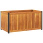 vidaXL Pflanzkübel 85x45x44 cm Massivholz Akazie und Stahl vidaXL Pflanzkübel 85x45x44 cm Massivholz Akazie und Stahl