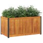 vidaXL Pflanzkübel 85x45x44 cm Massivholz Akazie und Stahl vidaXL Pflanzkübel 85x45x44 cm Massivholz Akazie und Stahl