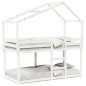 vidaXL Etagenbett mit Dach Weiß 75x190 cm Massivholz Kiefer vidaXL Etagenbett mit Dach Weiß 75x190 cm Massivholz Kiefer