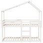 vidaXL Etagenbett mit Dach Weiß 75x190 cm Massivholz Kiefer vidaXL Etagenbett mit Dach Weiß 75x190 cm Massivholz Kiefer