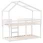 vidaXL Etagenbett mit Dach Weiß 75x190 cm Massivholz Kiefer vidaXL Etagenbett mit Dach Weiß 75x190 cm Massivholz Kiefer
