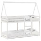 vidaXL Etagenbett mit Dach Weiß 75x190 cm Massivholz Kiefer vidaXL Etagenbett mit Dach Weiß 75x190 cm Massivholz Kiefer