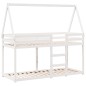 vidaXL Etagenbett mit Dach Weiß 75x190 cm Massivholz Kiefer vidaXL Etagenbett mit Dach Weiß 75x190 cm Massivholz Kiefer
