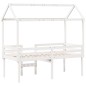 vidaXL Hochbett mit Dach Weiß 80x200 cm Massivholz Kiefer vidaXL Hochbett mit Dach Weiß 80x200 cm Massivholz Kiefer