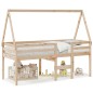 vidaXL Hochbett mit Dach 75x190 cm Massivholz Kiefer vidaXL Hochbett mit Dach 75x190 cm Massivholz Kiefer