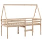 vidaXL Hochbett mit Dach 75x190 cm Massivholz Kiefer vidaXL Hochbett mit Dach 75x190 cm Massivholz Kiefer