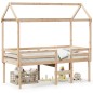 vidaXL Hochbett mit Dach 75x190 cm Massivholz Kiefer vidaXL Hochbett mit Dach 75x190 cm Massivholz Kiefer