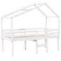 vidaXL Hochbett mit Dach Weiß 90x190 cm Massivholz Kiefer vidaXL Hochbett mit Dach Weiß 90x190 cm Massivholz Kiefer