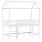 vidaXL Hochbett mit Leiter und Dach Weiß 90x190 cm Massivholz Kiefer vidaXL Hochbett mit Leiter und Dach Weiß 90x190 cm Massivholz Kiefer