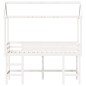 vidaXL Hochbett mit Leiter und Dach Weiß 90x190 cm Massivholz Kiefer vidaXL Hochbett mit Leiter und Dach Weiß 90x190 cm Massivholz Kiefer