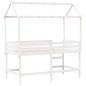 vidaXL Hochbett mit Leiter und Dach Weiß 90x190 cm Massivholz Kiefer vidaXL Hochbett mit Leiter und Dach Weiß 90x190 cm Massivholz Kiefer
