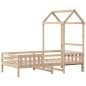 vidaXL Massivholzbett mit Dach 80x200 cm Kiefer vidaXL Massivholzbett mit Dach 80x200 cm Kiefer