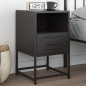 vidaXL Nachttisch Schwarz 36x39x60,5 cm Stahl vidaXL Nachttisch Schwarz 36x39x60,5 cm Stahl