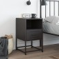 vidaXL Nachttisch Schwarz 36x39x60,5 cm Stahl vidaXL Nachttisch Schwarz 36x39x60,5 cm Stahl