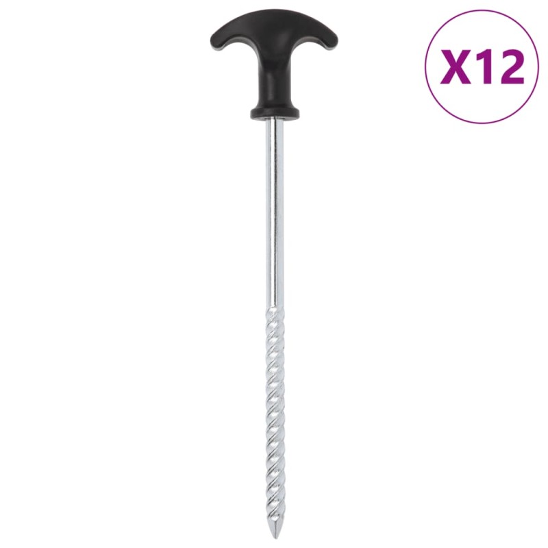 vidaXL Zeltheringe 12 Stk. 20 cm Ø7 mm Verzinkter Stahl vidaXL Zeltheringe 12 Stk. 20 cm Ø7 mm Verzinkter Stahl