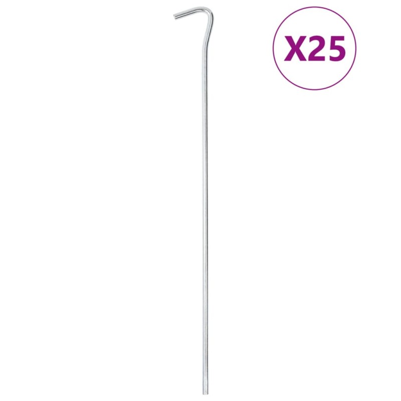 vidaXL Zeltheringe 25 Stk. 30 cm Ø5 mm Verzinkter Stahl vidaXL Zeltheringe 25 Stk. 30 cm Ø5 mm Verzinkter Stahl