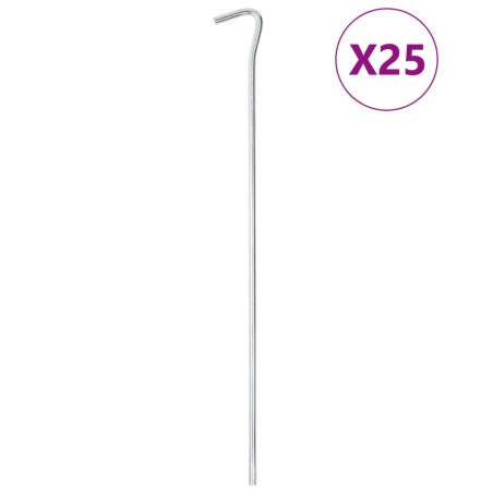 vidaXL Zeltheringe 25 Stk. 30 cm Ø5 mm Verzinkter Stahl