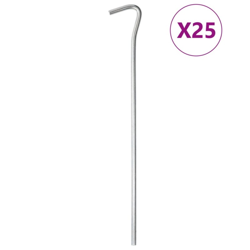 vidaXL Zeltheringe 25 Stk. 23 cm Ø5 mm Verzinkter Stahl vidaXL Zeltheringe 25 Stk. 23 cm Ø5 mm Verzinkter Stahl