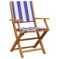 vidaXL 3-tlg. Bistro-Set Blau und Weiß Stoff und Massivholz vidaXL 3-tlg. Bistro-Set Blau und Weiß Stoff und Massivholz