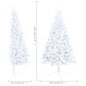 Künstlicher Halber Weihnachtsbaum mit LEDs & Kugeln Weiß 120 cm Künstlicher Halber Weihnachtsbaum mit LEDs & Kugeln Weiß 120 cm