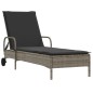 vidaXL Sonnenliegen mit Auflagen 2 Stk. Grau Poly-Rattan vidaXL Sonnenliegen mit Auflagen 2 Stk. Grau Poly-Rattan