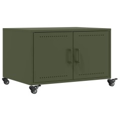 vidaXL Couchtisch Olivgrün 68x50x43,5 cm Kaltgewalzter Stahl