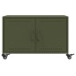 vidaXL Couchtisch Olivgrün 68x50x43,5 cm Kaltgewalzter Stahl vidaXL Couchtisch Olivgrün 68x50x43,5 cm Kaltgewalzter Stahl