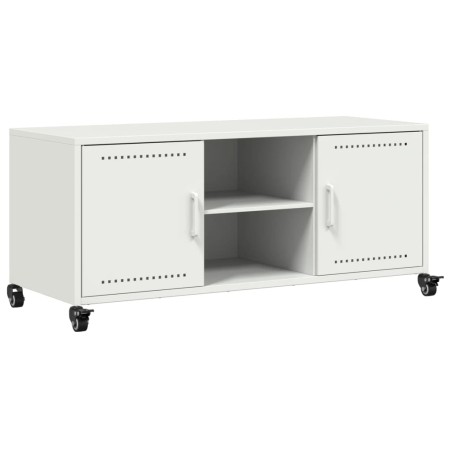 vidaXL TV-Schrank Weiß 100,5x39x43,5 cm Kaltgewalzter Stahl