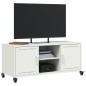 vidaXL TV-Schrank Weiß 100,5x39x43,5 cm Kaltgewalzter Stahl vidaXL TV-Schrank Weiß 100,5x39x43,5 cm Kaltgewalzter Stahl