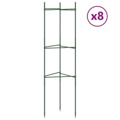 vidaXL Tomatenkäfige 8 Stk. 116 cm Stahl und PP