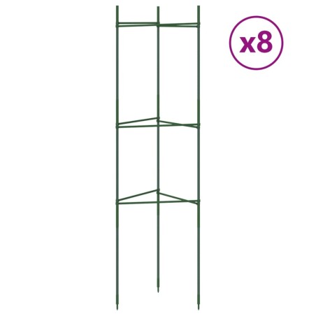 vidaXL Tomatenkäfige 8 Stk. 116 cm Stahl und PP