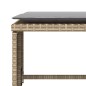 vidaXL Gartenstuhl mit Fußhocker Beige Poly Rattan vidaXL Gartenstuhl mit Fußhocker Beige Poly Rattan